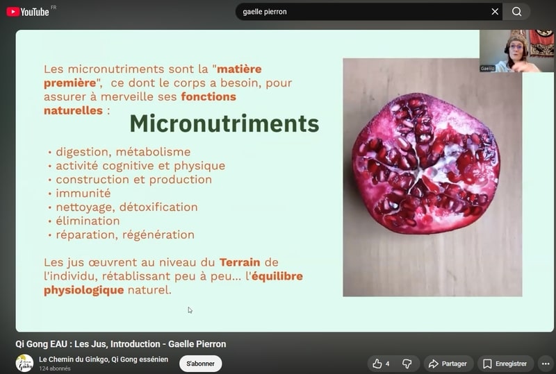 youtube gaelle pierron qi gong eau jus